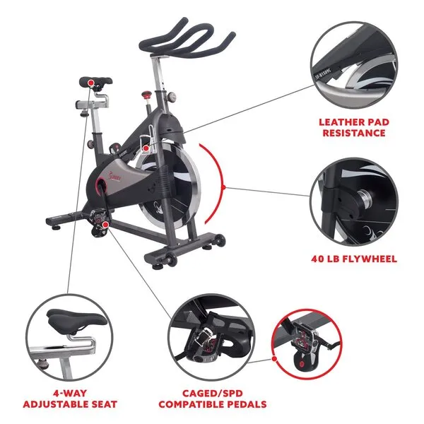 Clipless Pedal Exercise Bike Premium Chain Drive Indoor Cycling