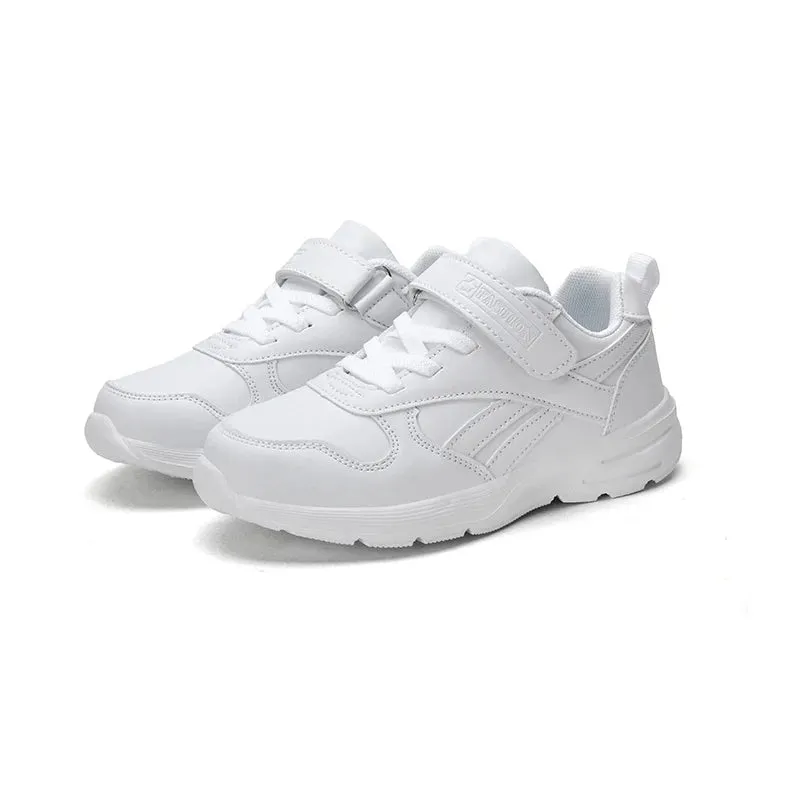 Comfy Kids White Sneakers – Unisex All-Season Footwear for Active Kids