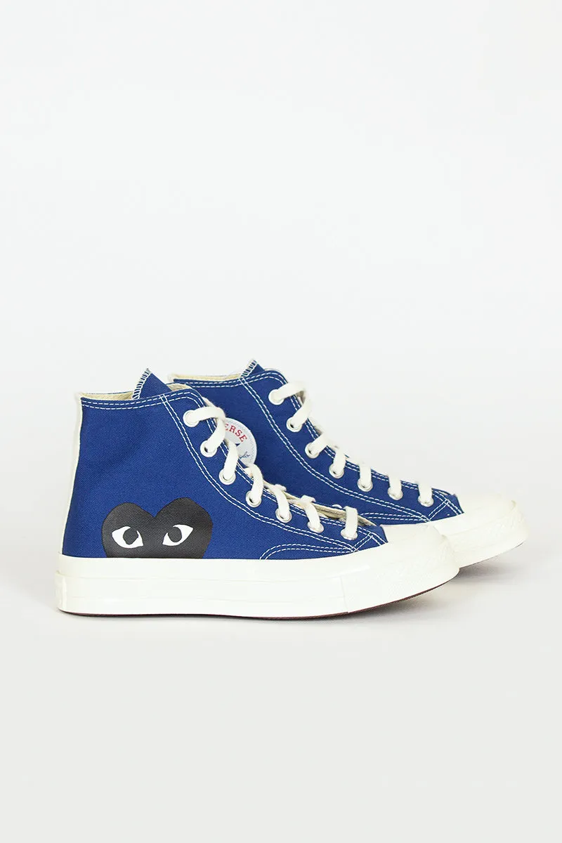 Comme Des Garçons PLAY X Chuck Taylors 1970'S Hi Blue