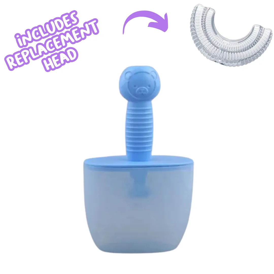 Cute Bear U-Shaped Sensory Toothbrush in Case