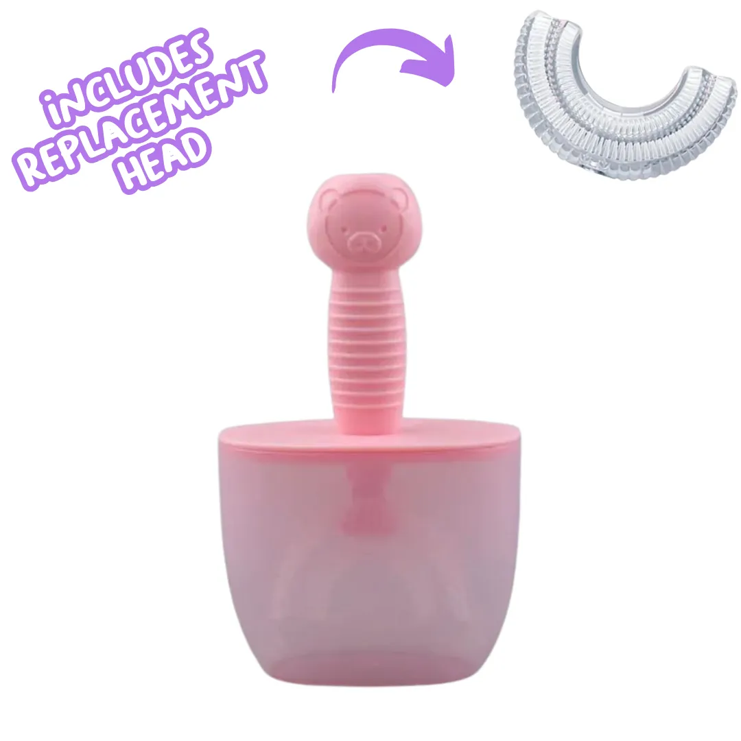 Cute Bear U-Shaped Sensory Toothbrush in Case