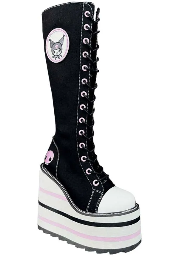 Detention Kuromi [Black/Pink] | PLATFORM BOOTS [IN STOCK]