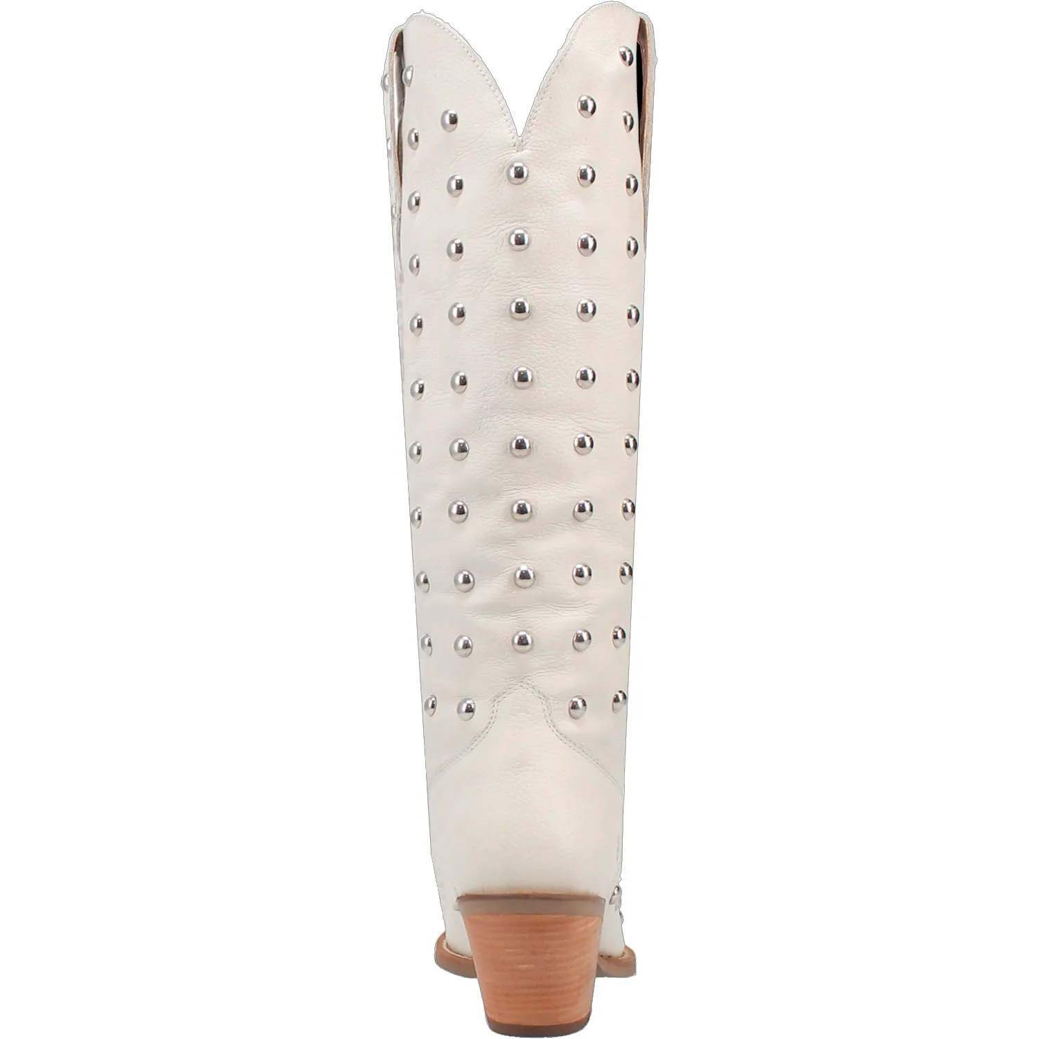 Dingo Womens Broadway Bunny White Leather Cowboy Boots