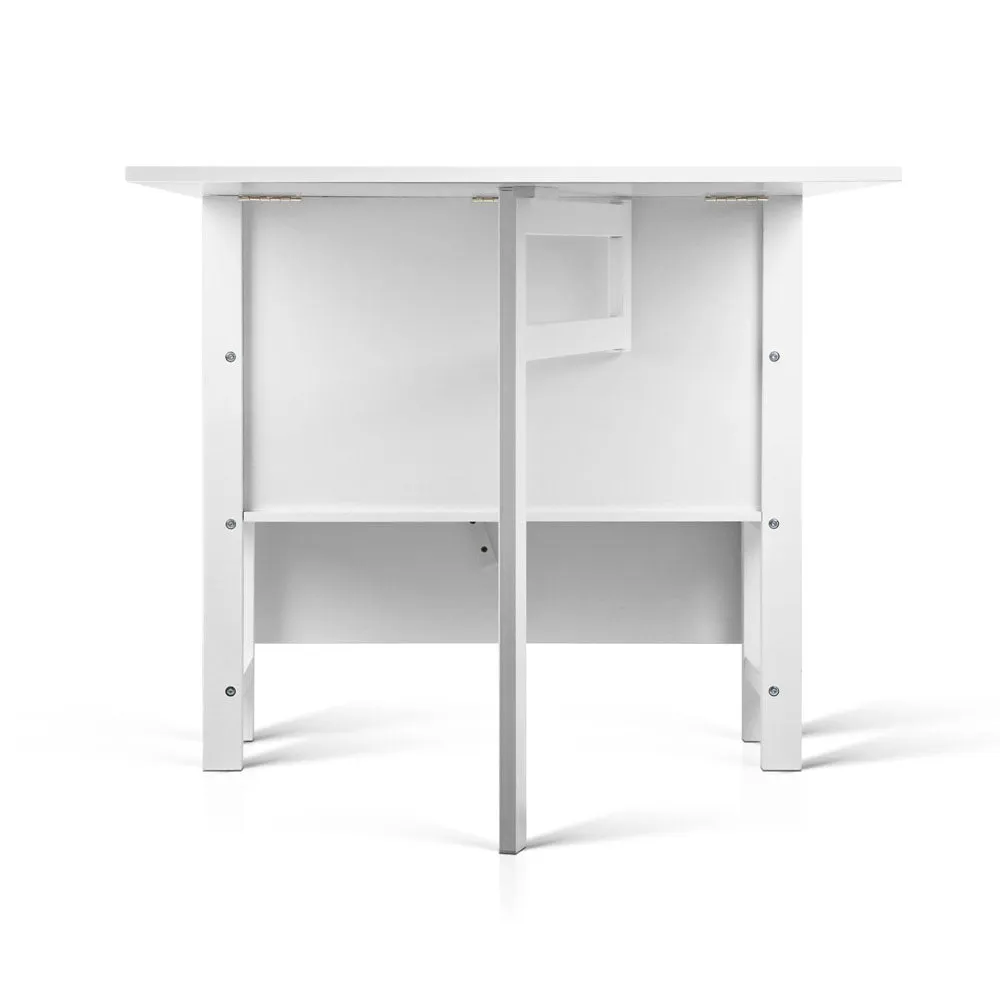 Dining Table Craft Sewing Office Desk Side Fold Extends Gateleg White