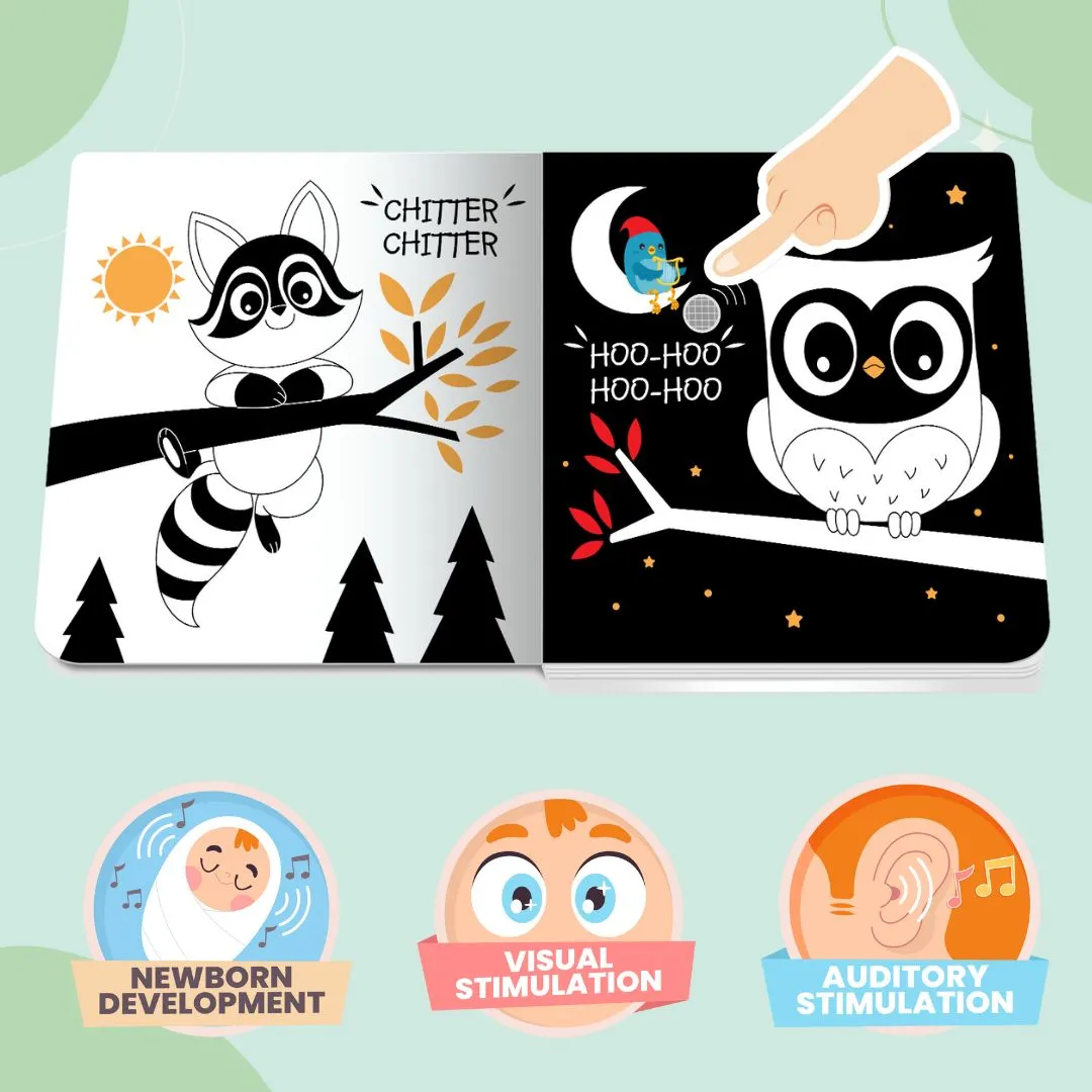 Ditty Bird® Black and White Sound Book for Newborns