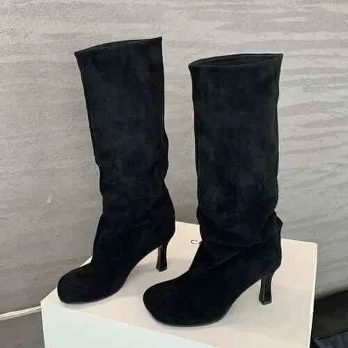 Eilyken Winter Street Style Round Toe Knee-High Women Boots Punk Thin