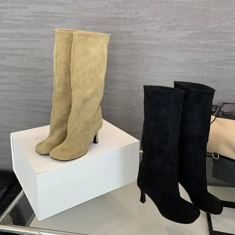 Eilyken Winter Street Style Round Toe Knee-High Women Boots Punk Thin