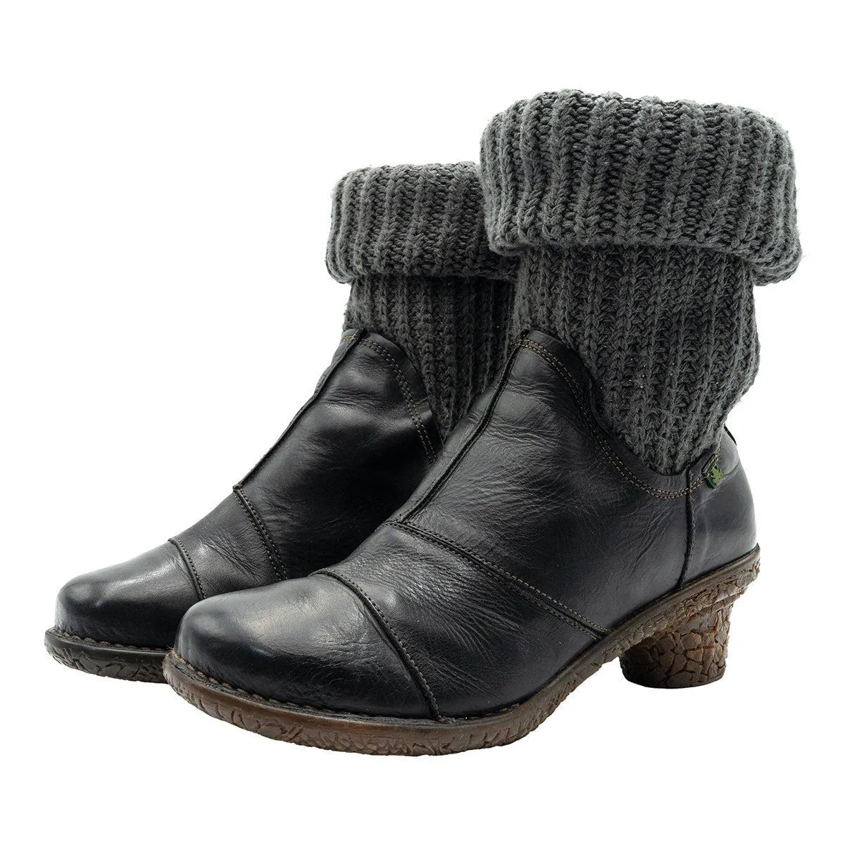 El Naturalista Tesela Ankle Boots Leather Black Colour For Women