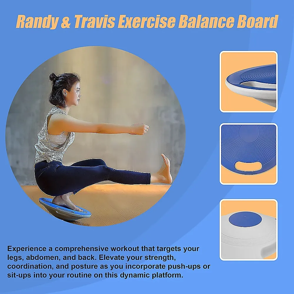 Ergonomic Wobble Board Balance Trainer with Handles