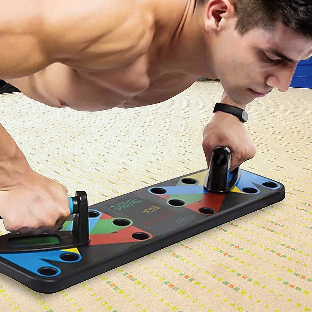 Exercise Push Up Board 9 in 1 Yoga Bands Fitness Workout Train Gym Exercise Pushup Stand