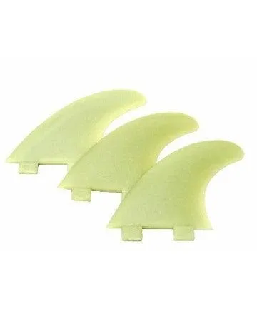 FCS M3 (Small Size) Natural Glass Flex Tri Fin Set