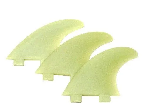 FCS M3 (Small Size) Natural Glass Flex Tri Fin Set