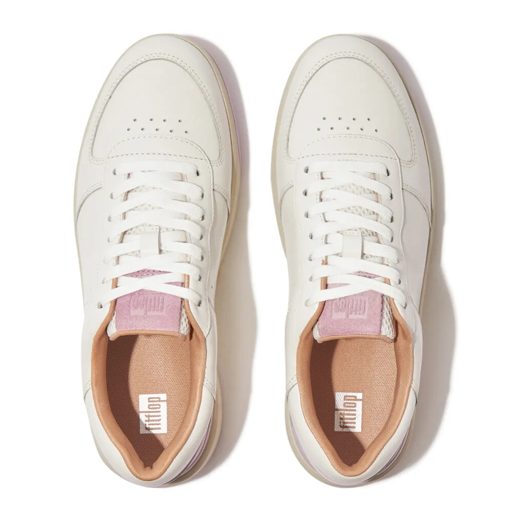 FitFlop Rally Evo Leather Sneaker White/Wild Lilac