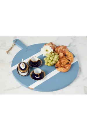 French Blue & White Round Charcuterie Board