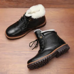 Genuine Leather Ankle Boots Brown Men's Casual Shoes #XS1507