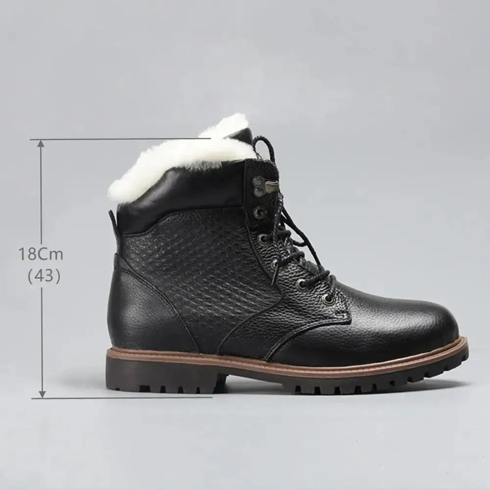 Genuine Leather Ankle Boots Brown Men's Casual Shoes #XS1507