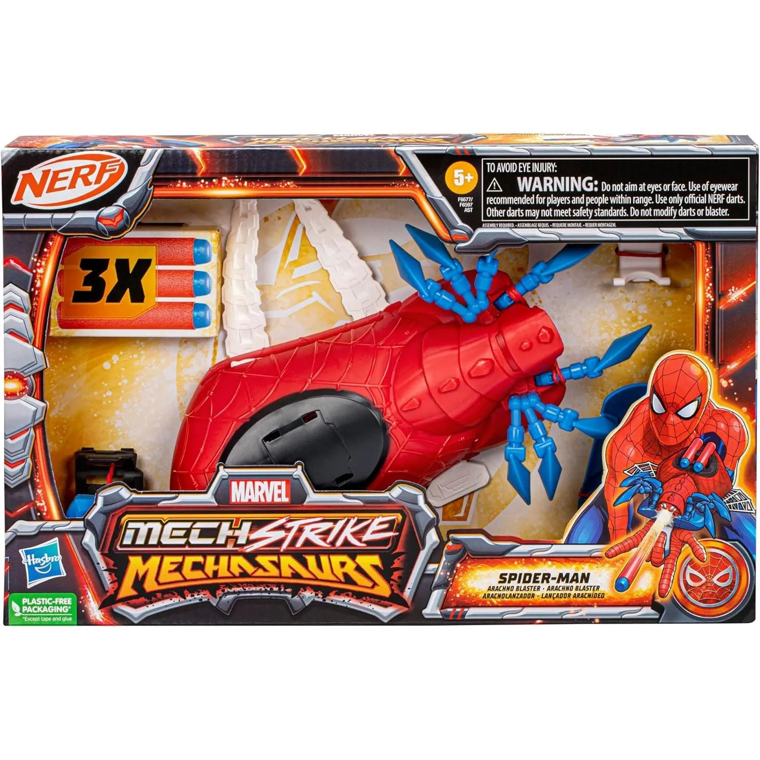 Hasbro Arachno Blaster Spiderman – Nerf Marvel Mech Strike Mechasaurs