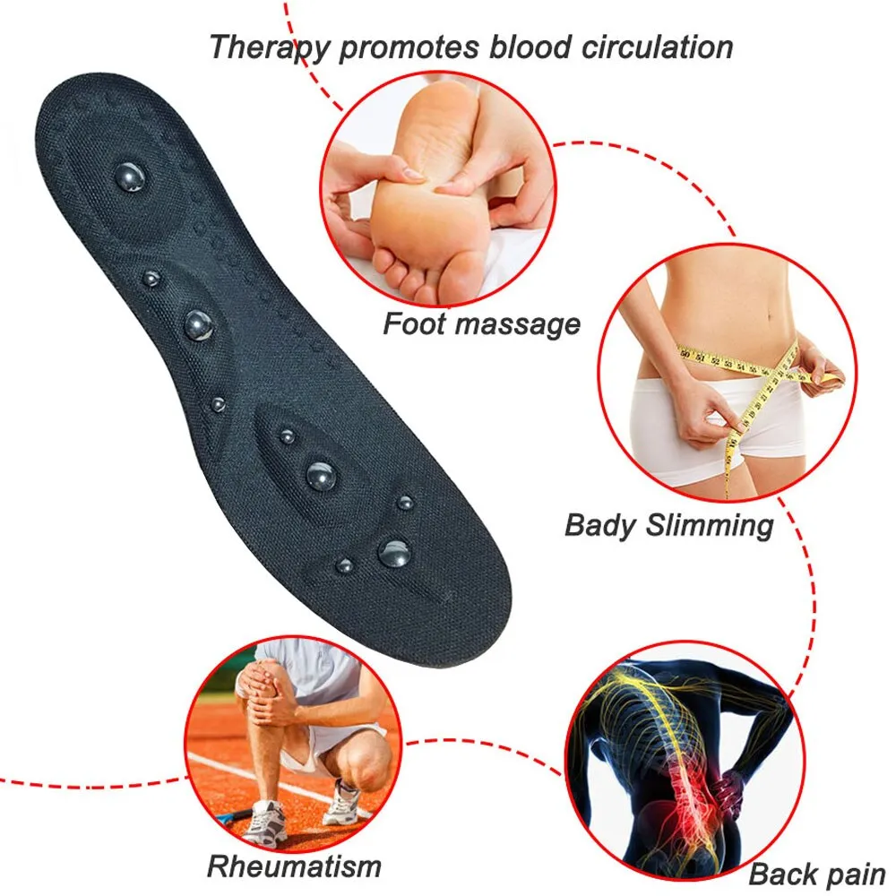 High quality Magnetic Therapy Magnet Massage Insoles Men/ Women Therapy Acupuncture Insoles Magnetic Slimming Massaging Insert