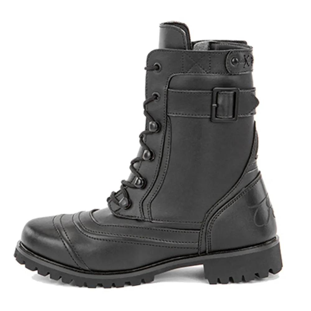 Joe Rocket Ladies Black Combat Leather Boots