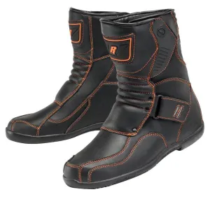 Joe Rocket Mens Leather Black and Orange Mercury  Motorcycle Boots