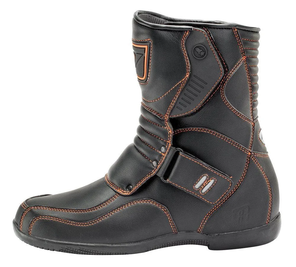 Joe Rocket Mens Leather Black and Orange Mercury  Motorcycle Boots