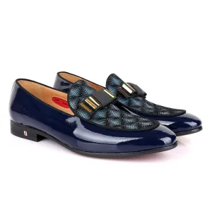 John Foster Glossy Blue Leather Shoe