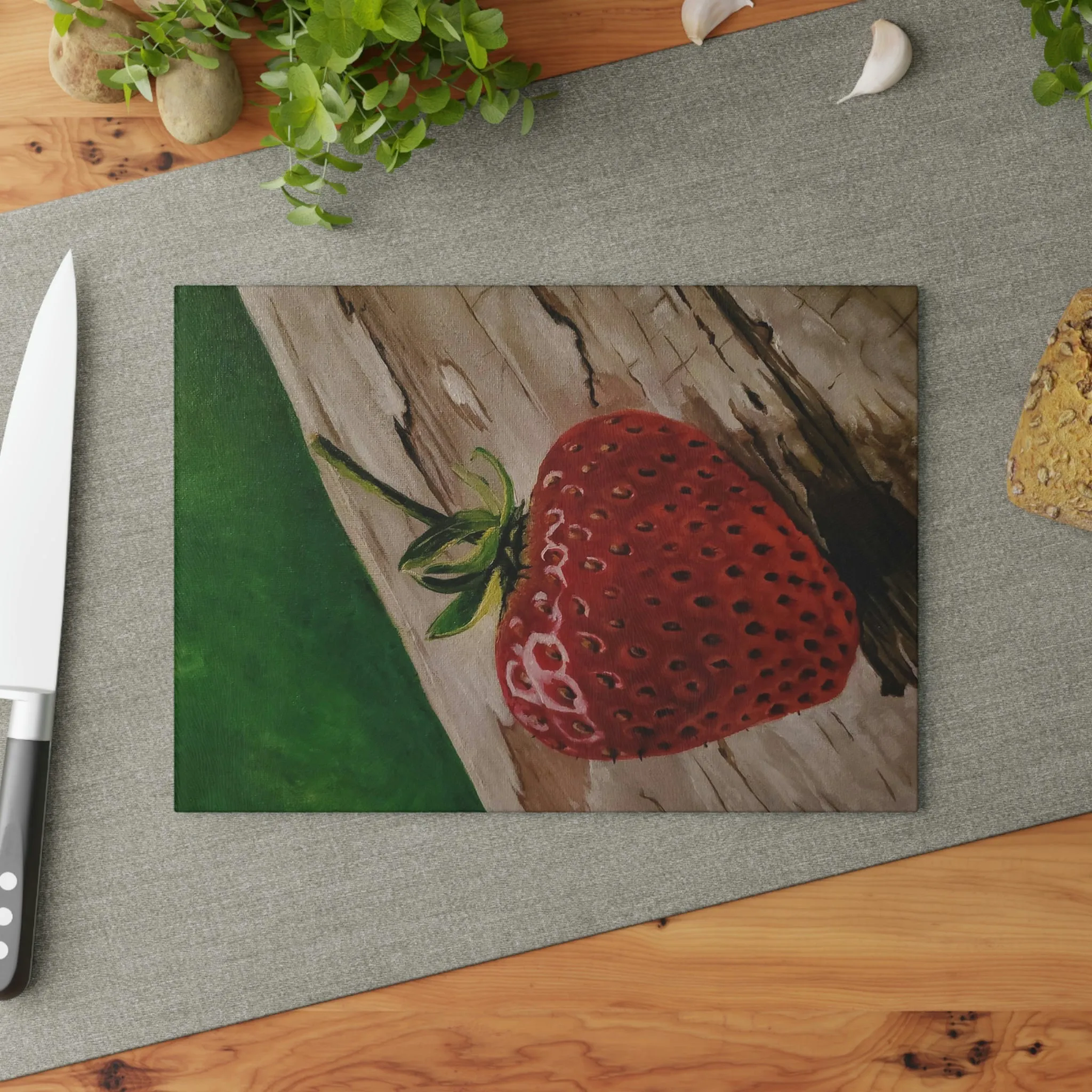 Kari's Berry Glass Cutting Board