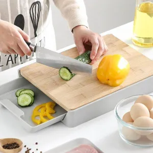 Kitchen Cutting Board with Detachable Storage Drawer