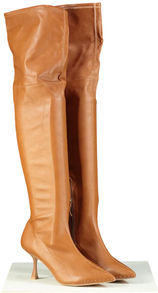 Kurt Geiger Tan Over-the-Knee Stiletto Boots UK 7 EU 40