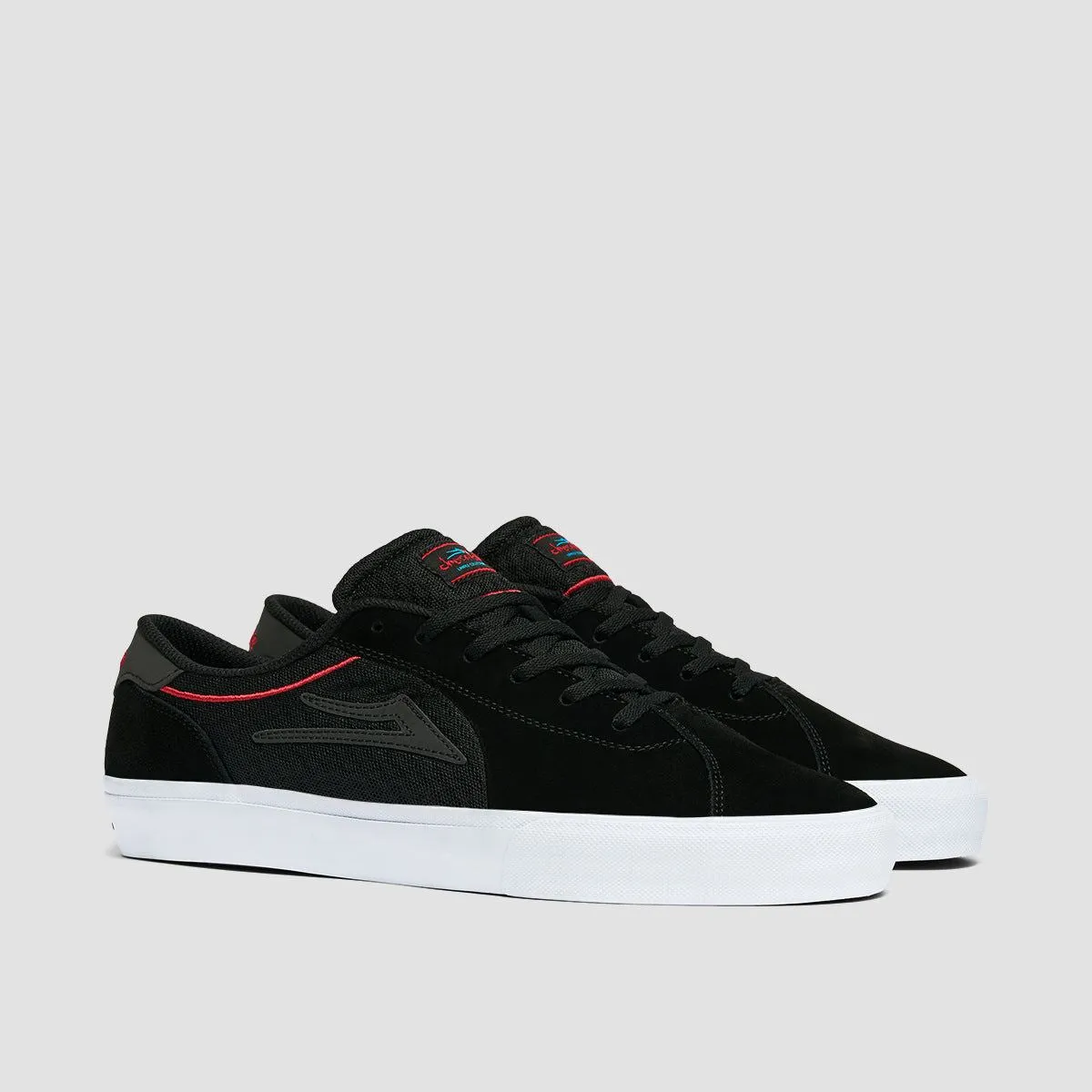 Lakai Flaco II Shoes - Black/Red Suede