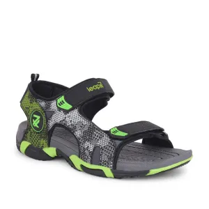 Leap7x By Liberty Mens ANDORRA Black Sporty Casual Sandal