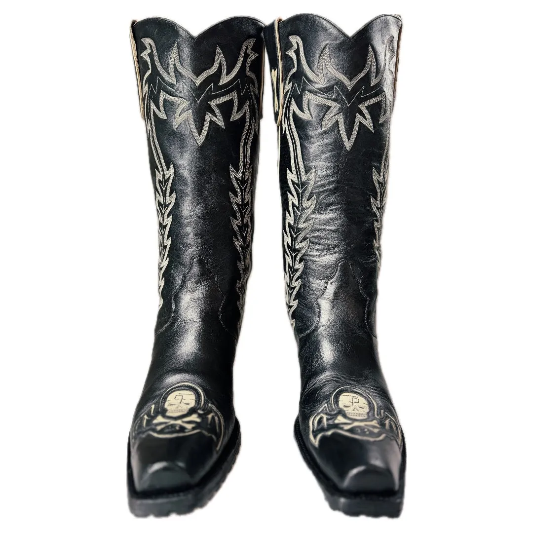 LIBERTY BOOT CO. Killaz Skull Crossbones Womens Cowboy Boots