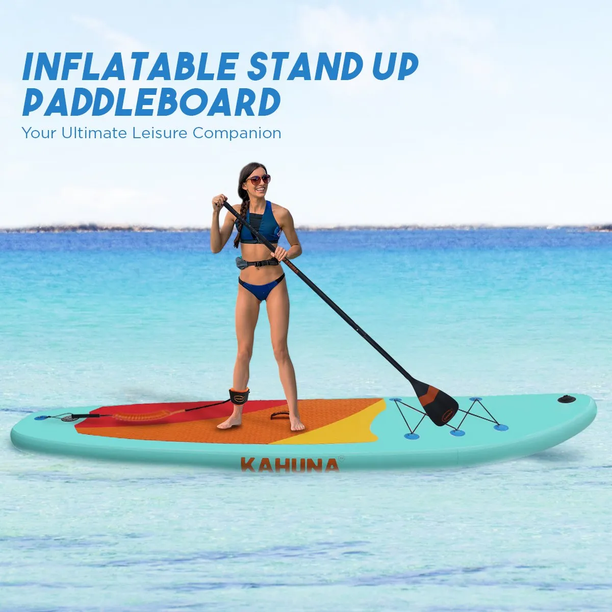 Lightweight 10ft6in Inflatable Paddle Board, Premium iSUP Set - Kahuna Hana