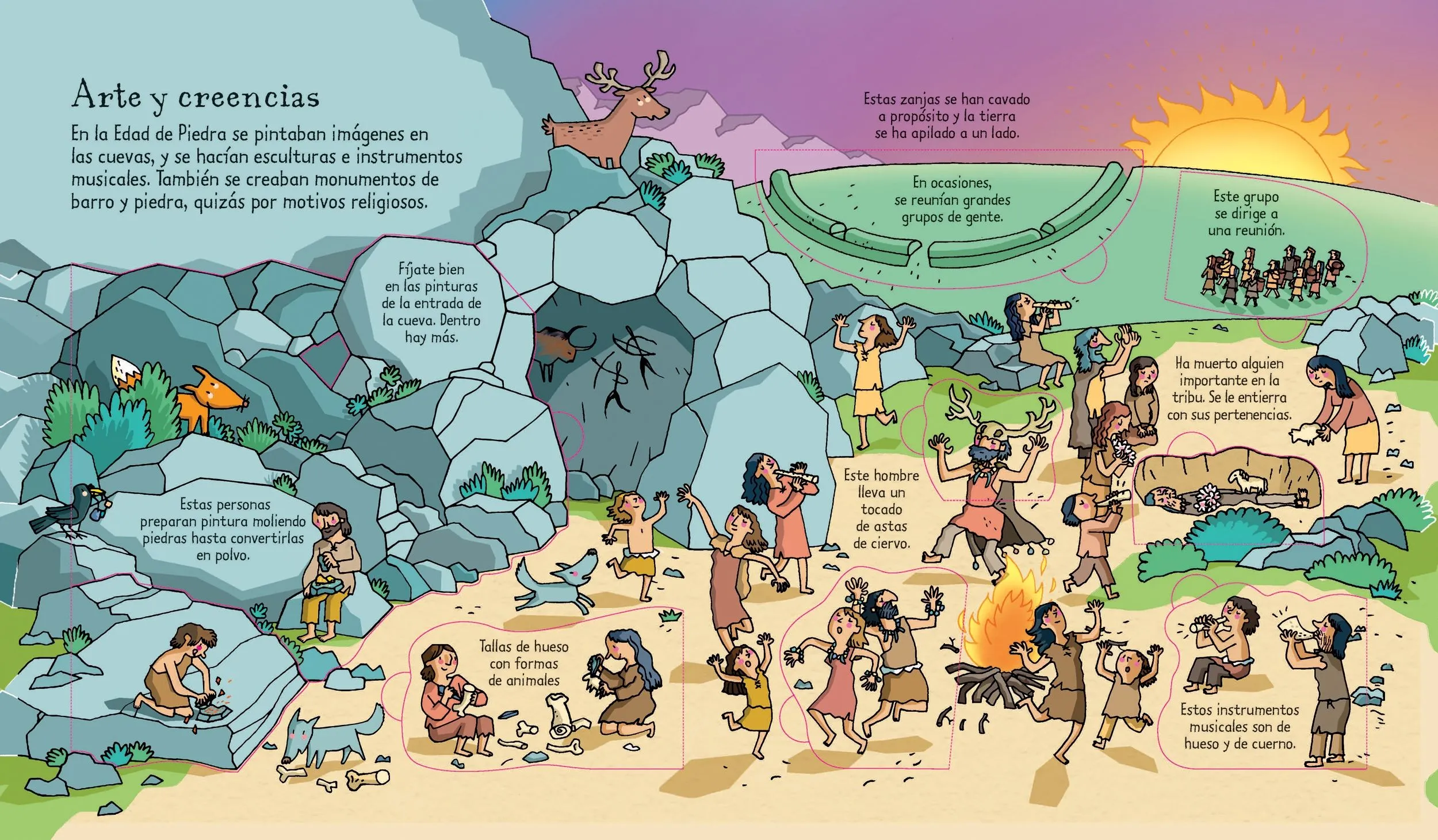 Look Inside the Stone Age | Usborne Lift the Flap Book