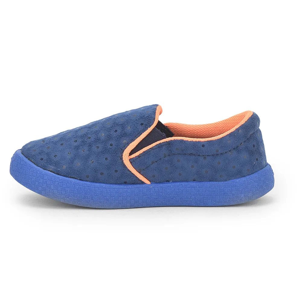 Lucy & Luke (Blue) Casual Non Lacing Shoes For Kids BASTIAN-3M By Liberty