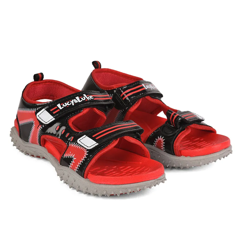 Lucy & Luke (Maroon) Casual Sandal For Kids RICO-20 By Liberty