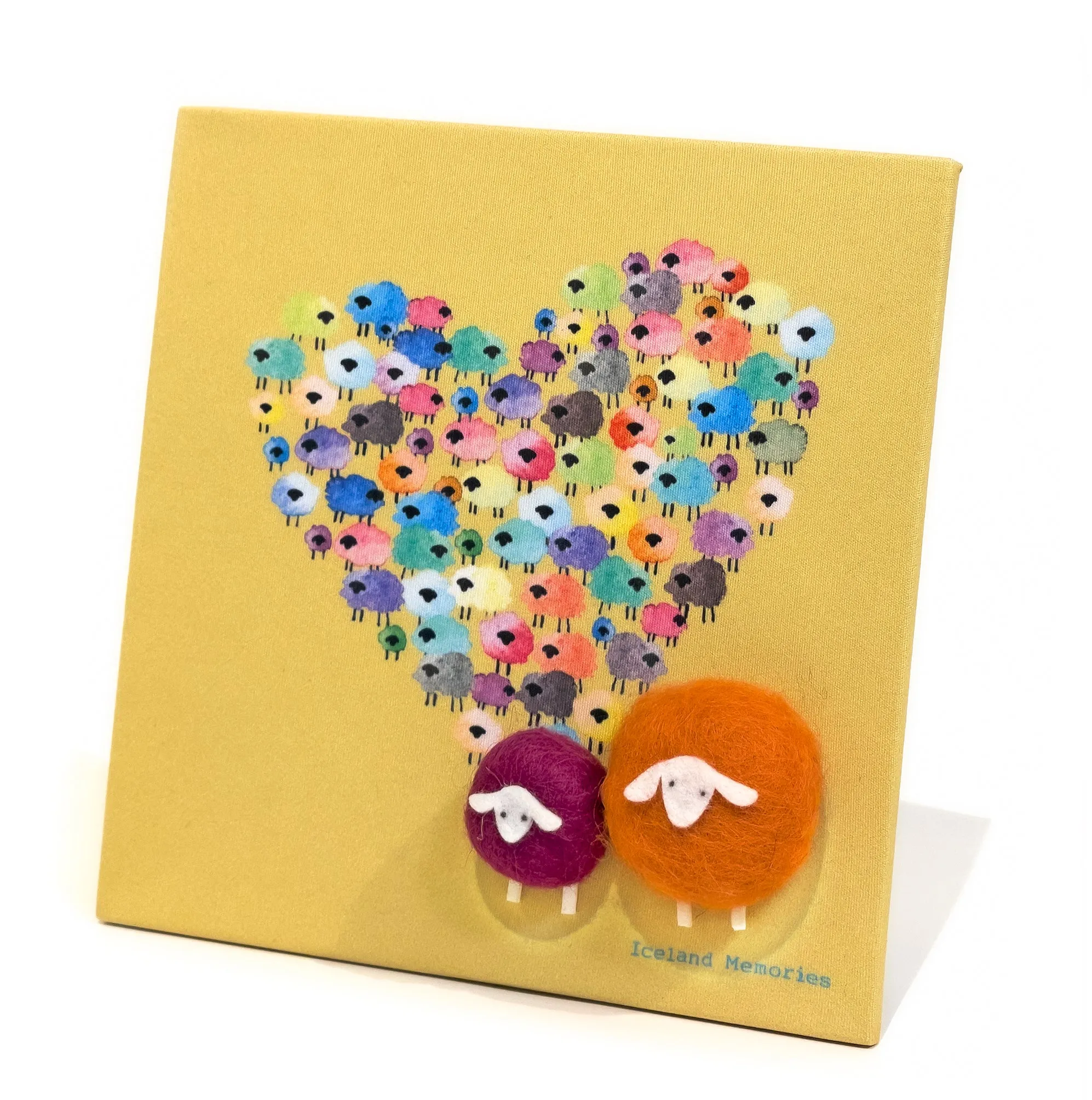 Magnet board - Flock of love, mustard yellow