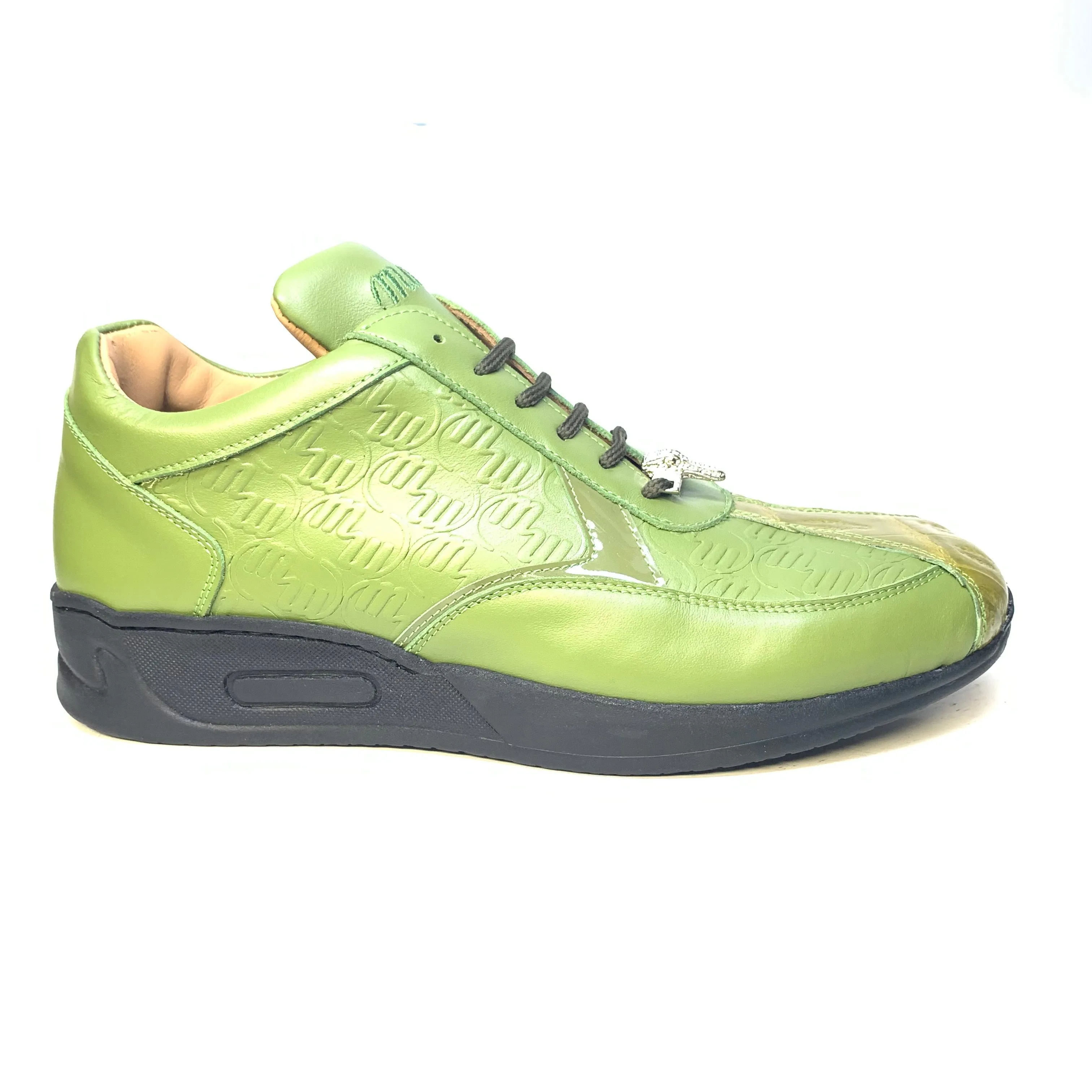 Mauri M770 Green Crocodile Nappa Leather Sneakers