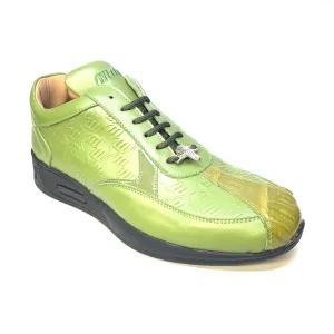 Mauri M770 Green Crocodile Nappa Leather Sneakers