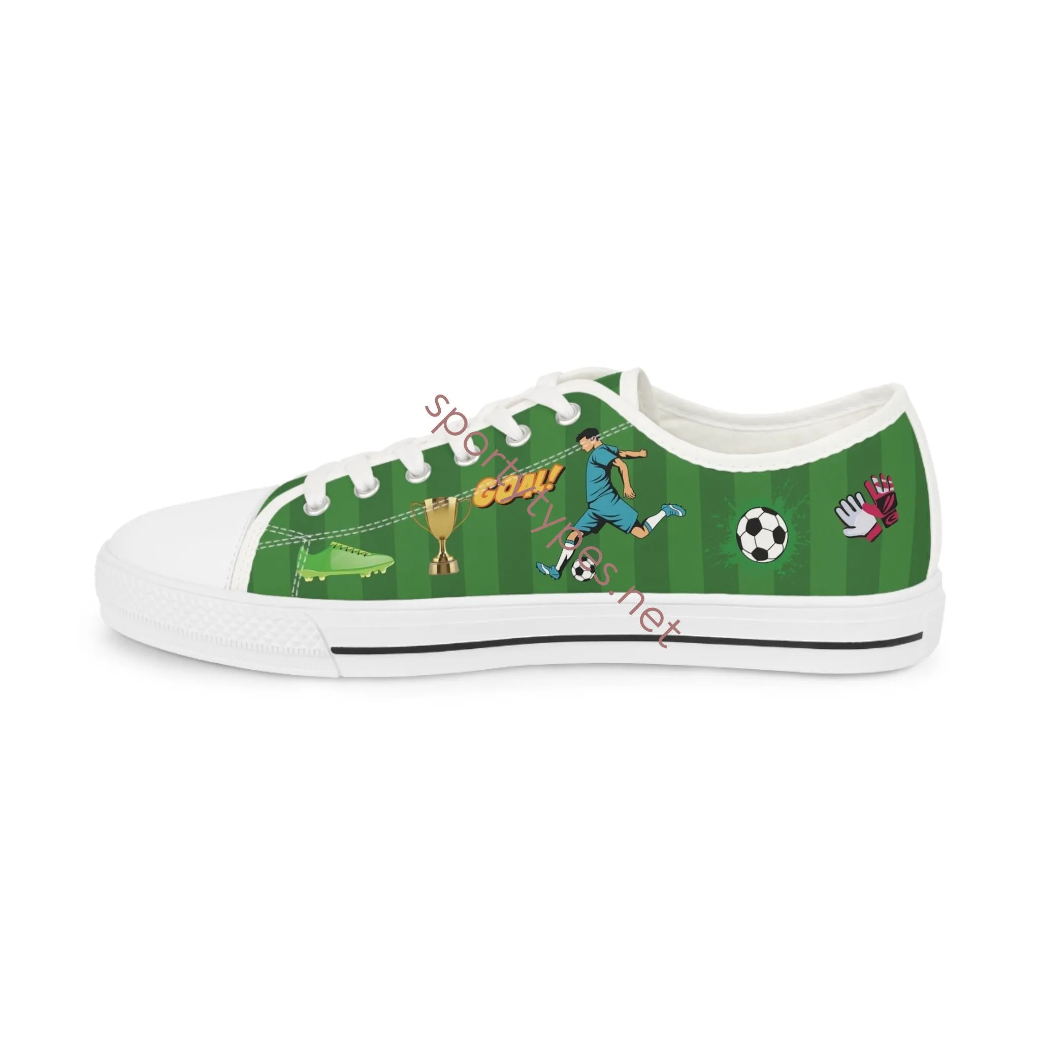 Men's Football Canvas Low Top Sneakers