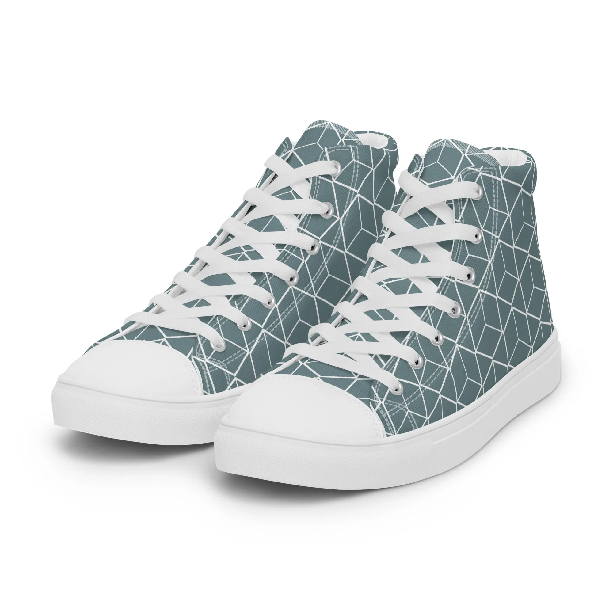 Men’s high top canvas sneaker with design pattern - Hudson