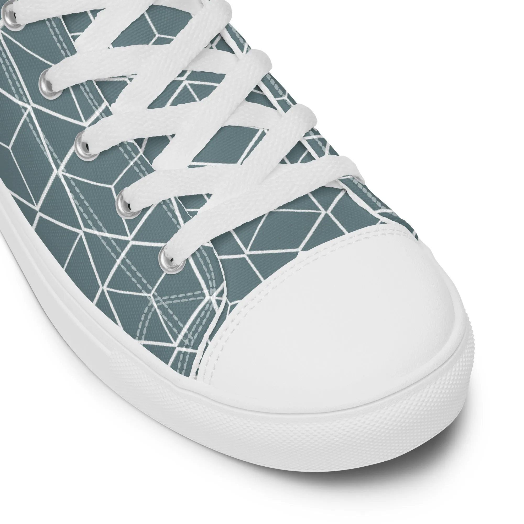 Men’s high top canvas sneaker with design pattern - Hudson