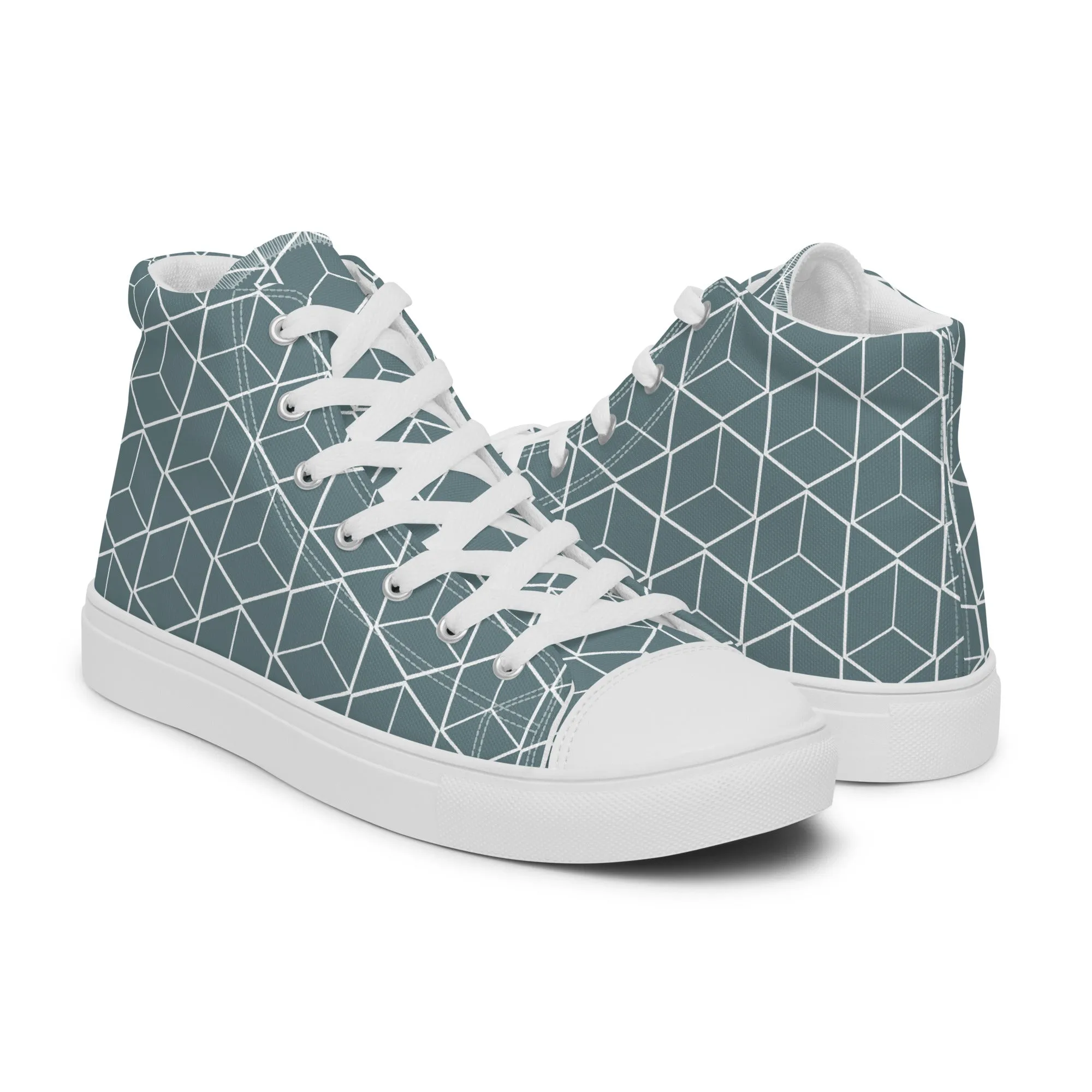 Men’s high top canvas sneaker with design pattern - Hudson