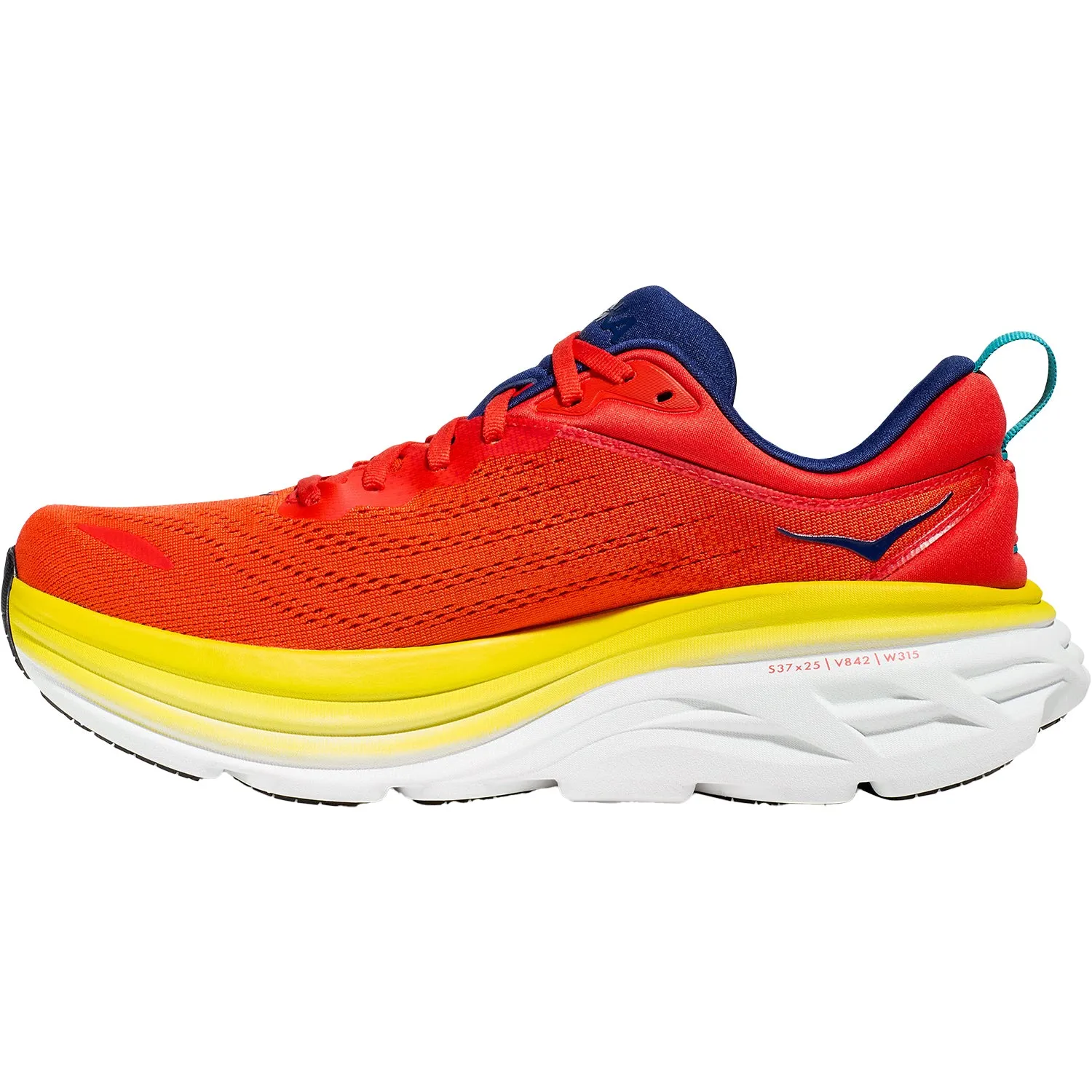 Men's Hoka Bondi 8 Red Alert/Flame Mesh