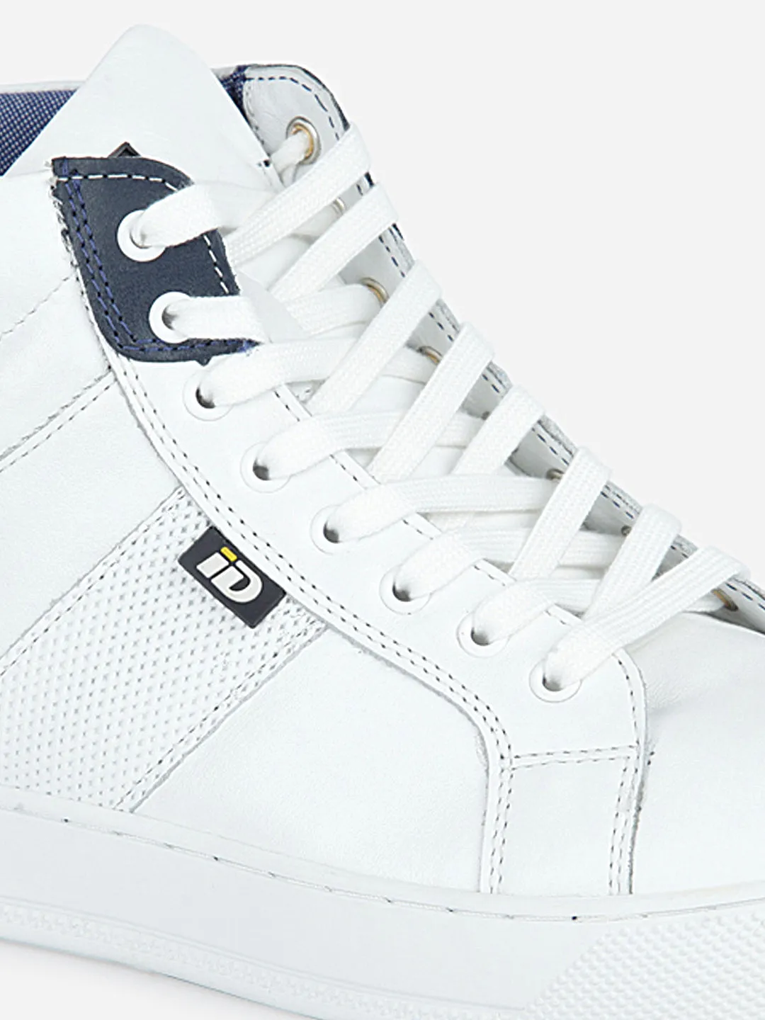 Men's White Ankle Top Lace Up Sneaker (ID3053)