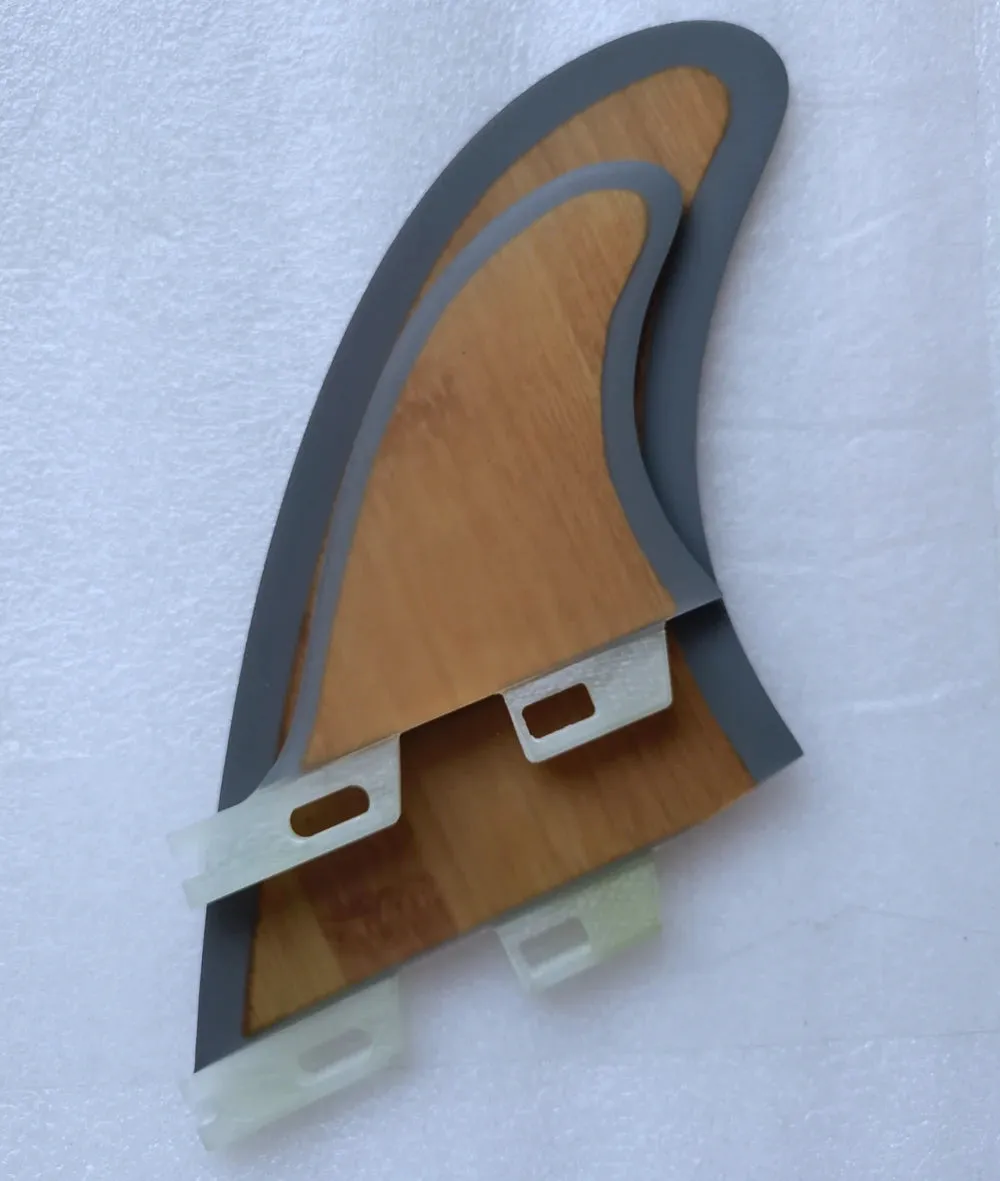 MR Twin Surfboard Fin Plus one 2L 1S Bamboo Surf Fin Hot