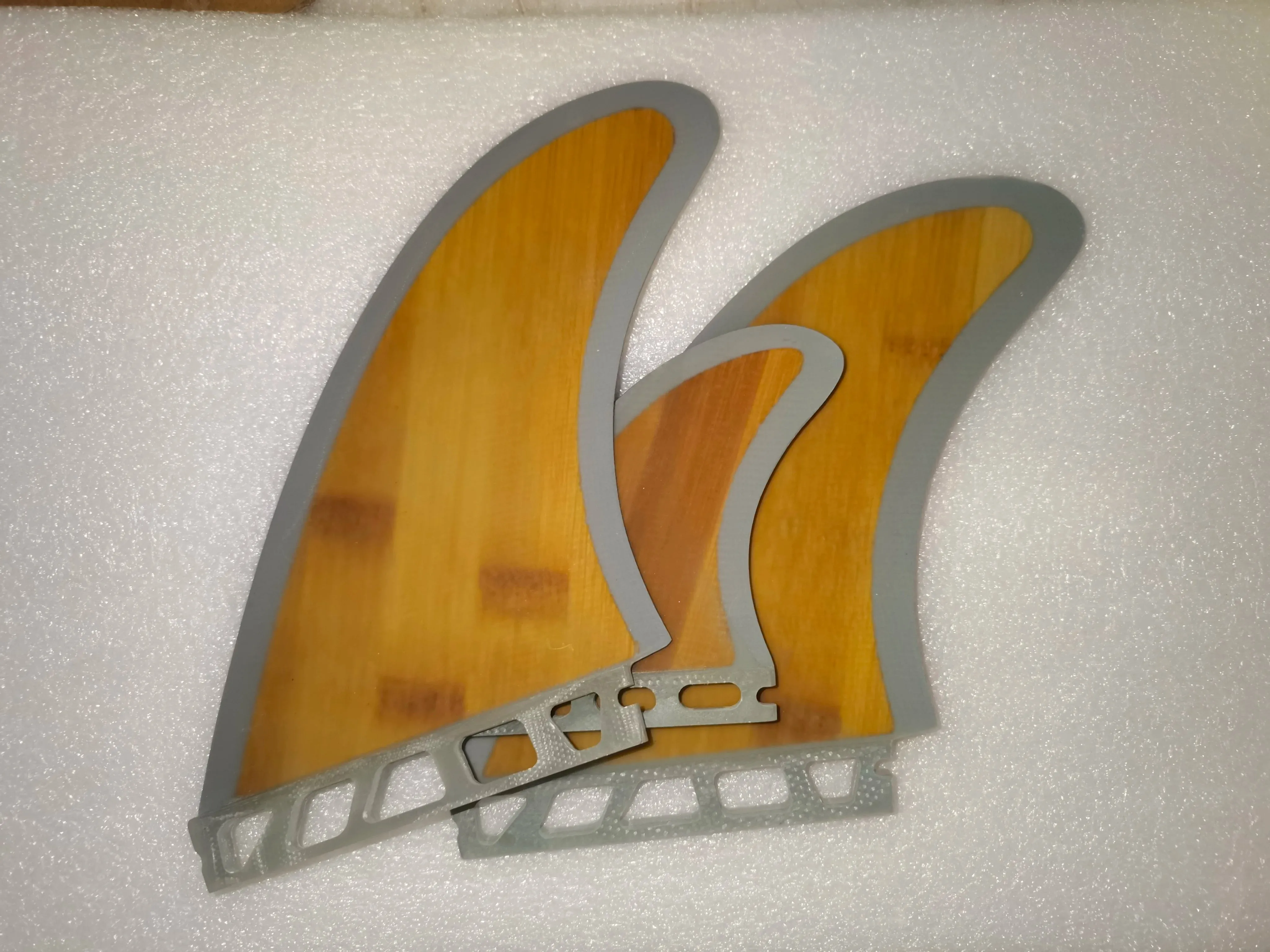 MR Twin Surfboard Fin Plus one 2L 1S Bamboo Surf Fin Hot