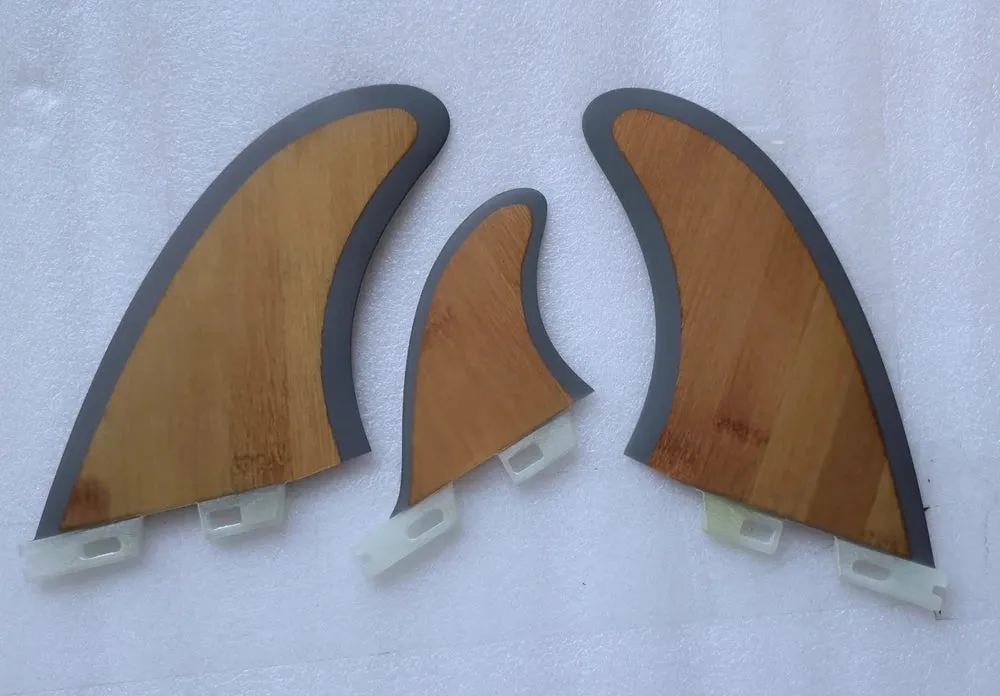 MR Twin Surfboard Fin Plus one 2L 1S Bamboo Surf Fin Hot