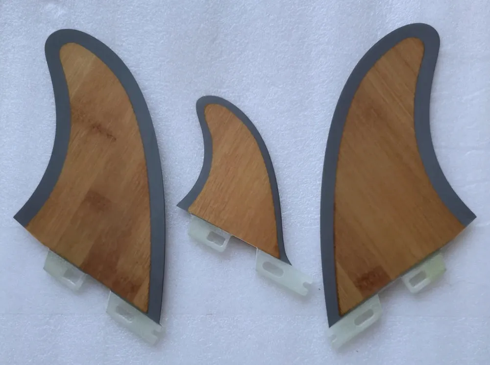 MR Twin Surfboard Fin Plus one 2L 1S Bamboo Surf Fin Hot