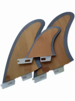 MR Twin Surfboard Fin Plus one 2L 1S Bamboo Surf Fin Hot